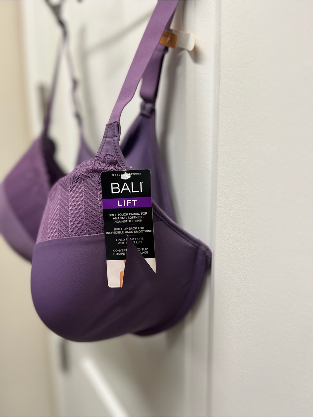 Bali Lift Underwire Full Coverage Bra DF0082 Size 42DD Lilac - Picture 3 of 7